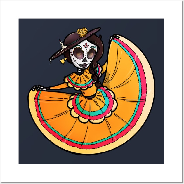 Day of the Dead Dancer Wall Art by candice-allen-art